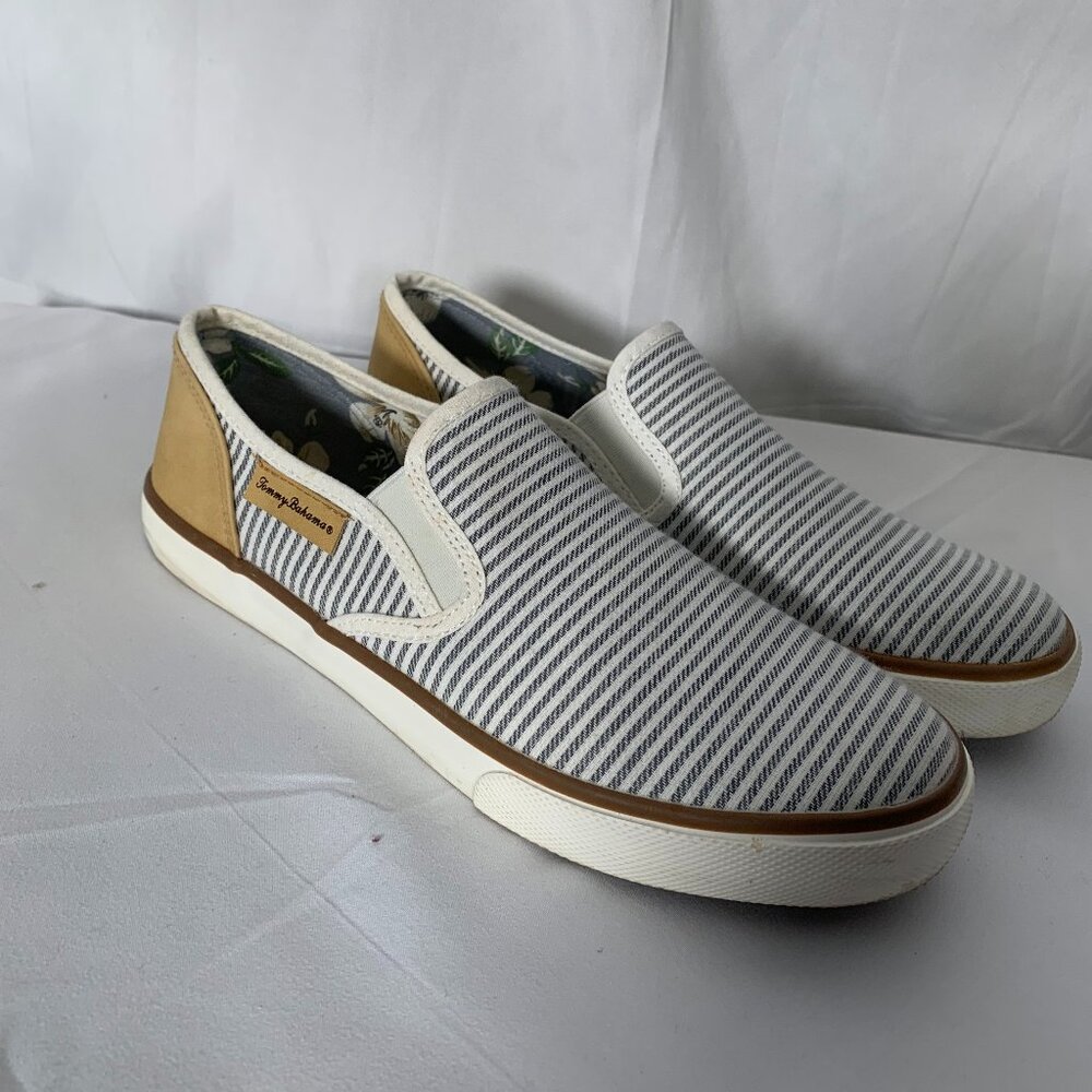 Tommy Bahama Women's Us Size 9M Shoes Multi Striped Slip On Comfort Sneakers